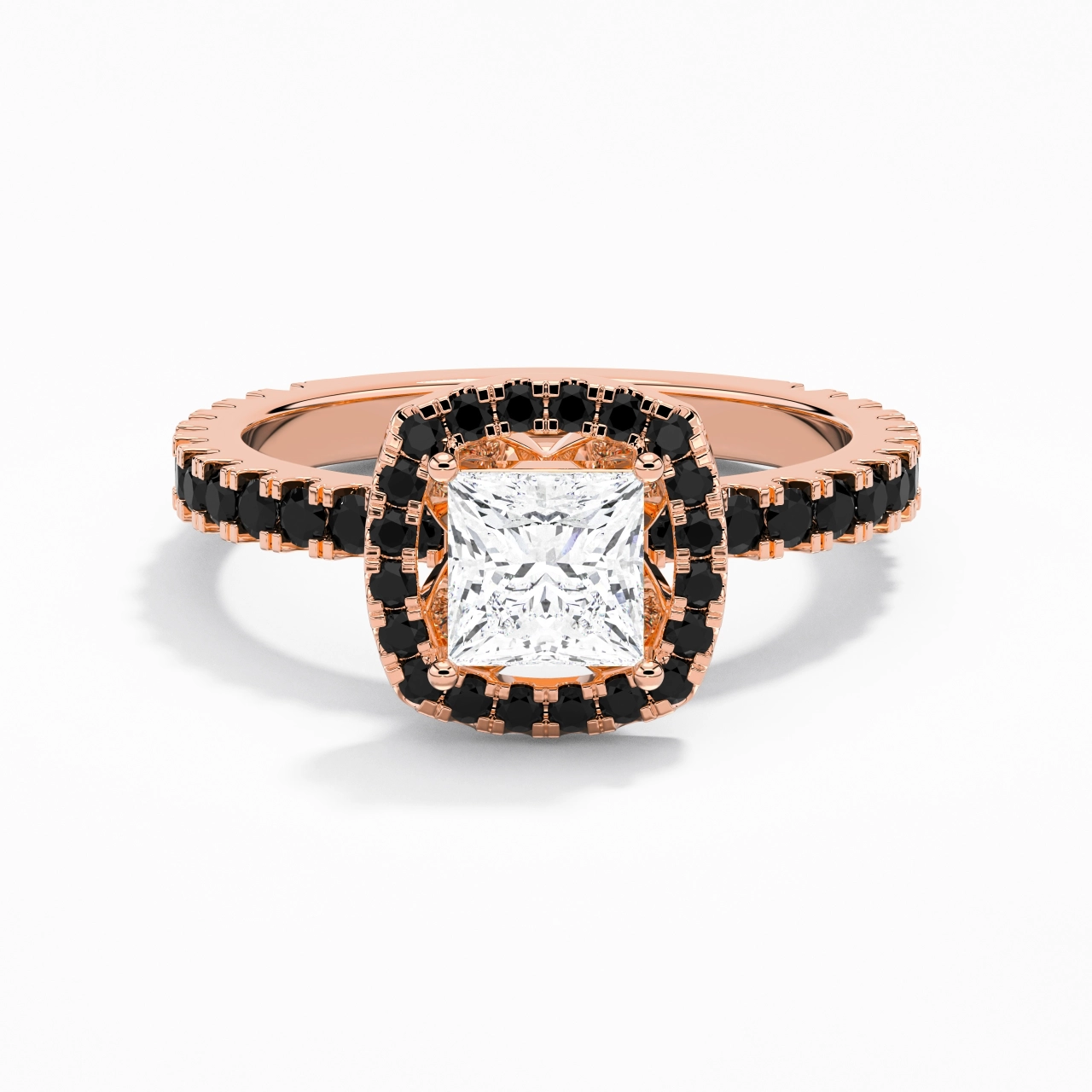 Delicado Princesa 1.00ct Circonio cúbico Anillo de Compromiso