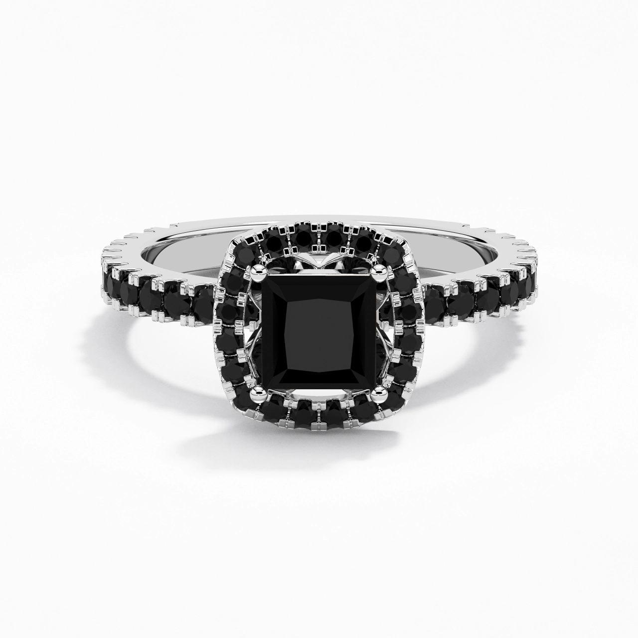 Délicat Princesse 1.00ct Zircon cubique Bague de fiançailles