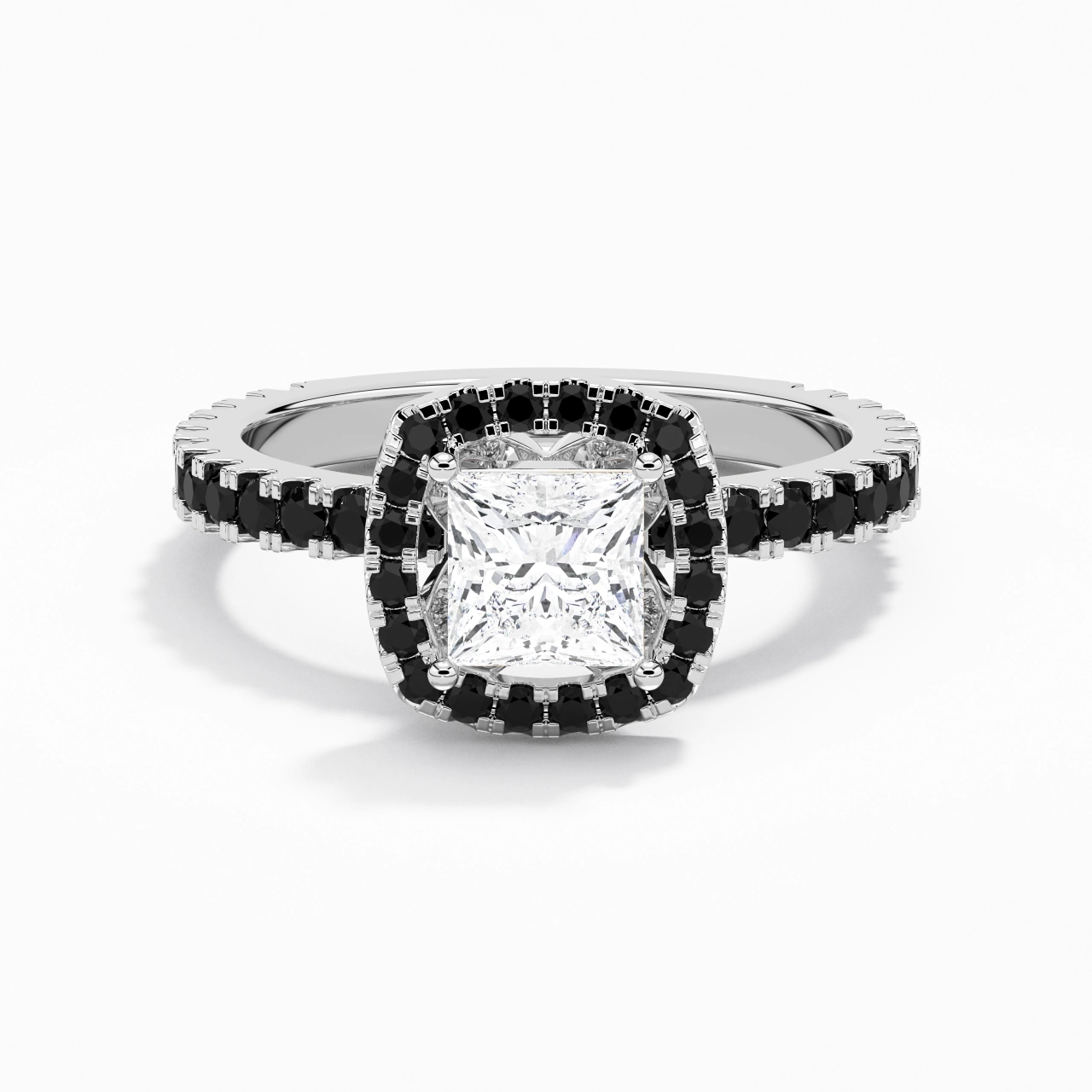 Delicado Princesa 1.00ct Circonio cúbico Anillo de Compromiso