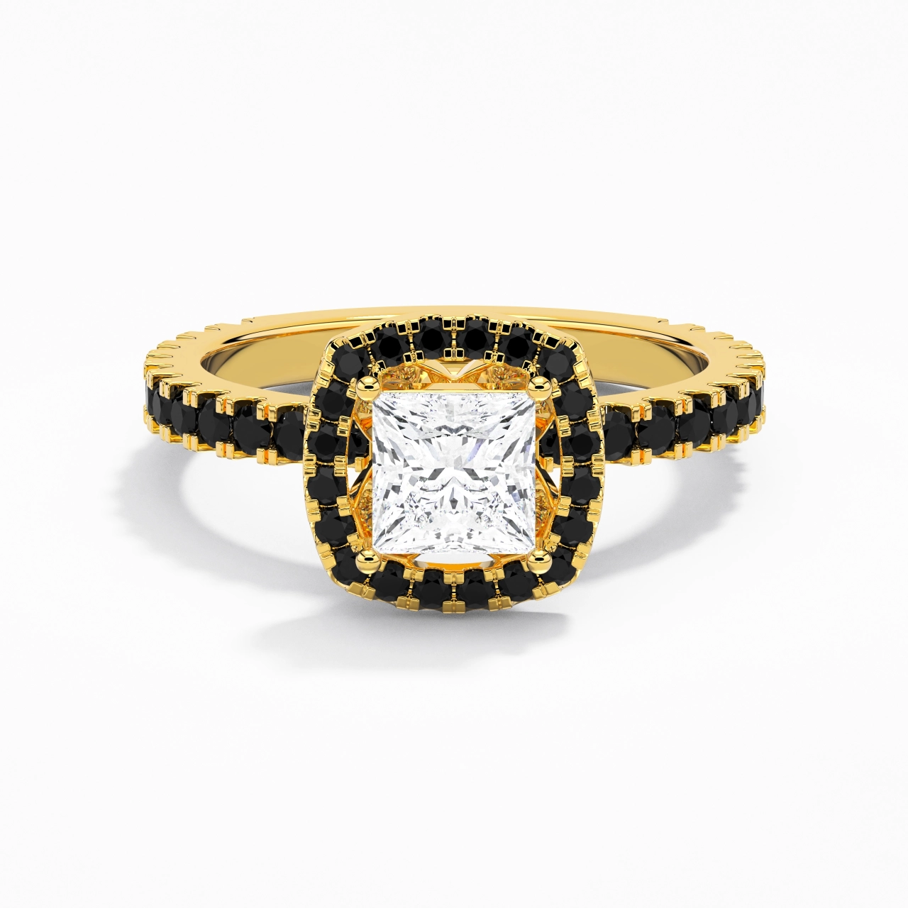 Delicado Princesa 1.00ct Circonio cúbico Anillo de Compromiso