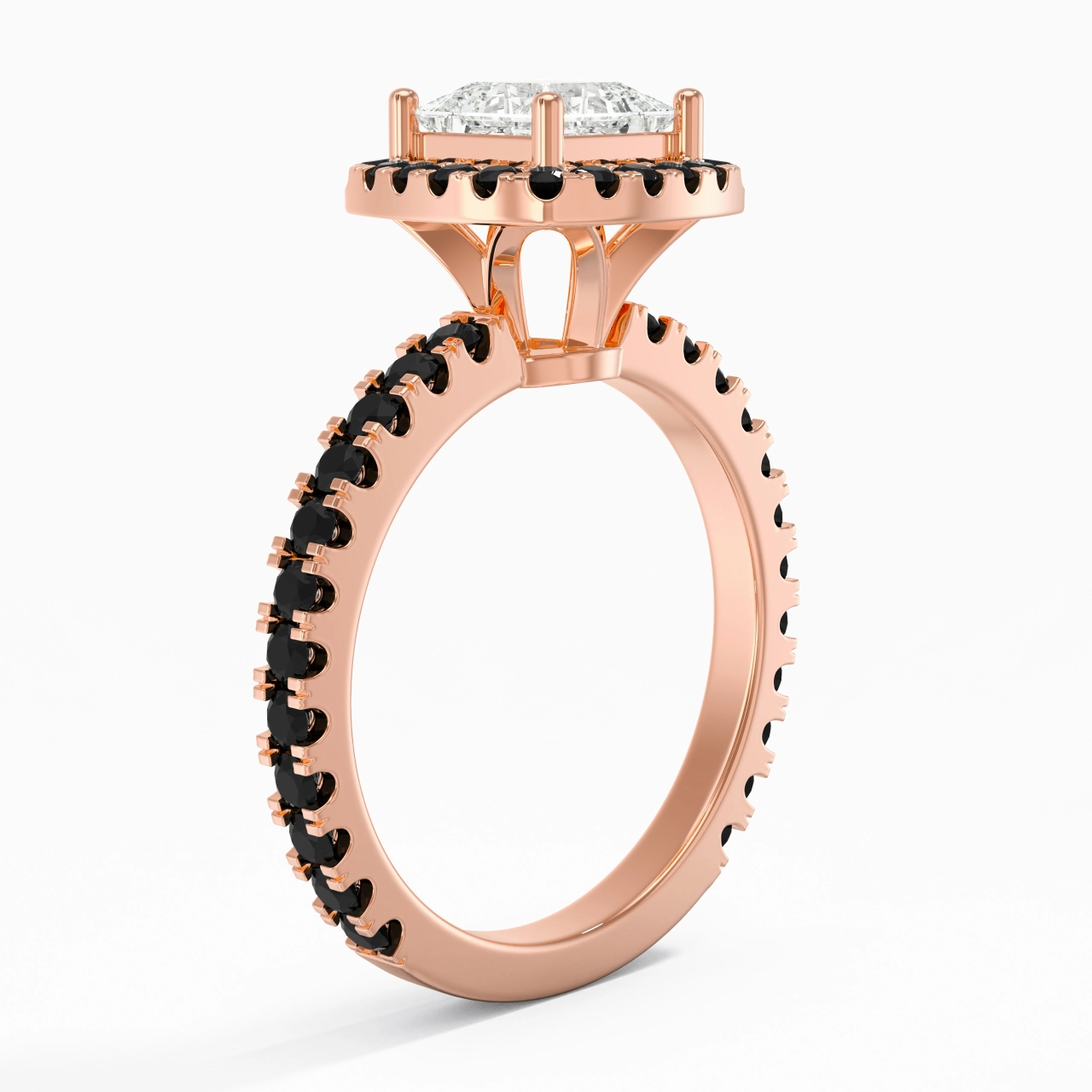 Delicado Princesa 1.00ct Circonio cúbico Anillo de Compromiso