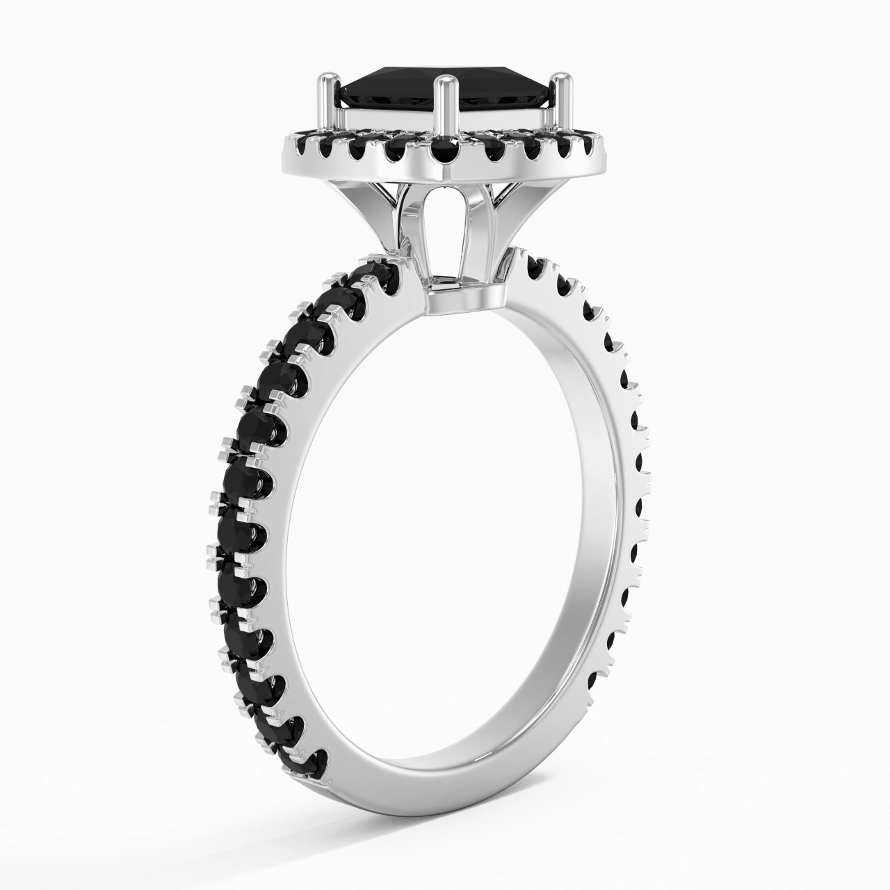 Délicat Princesse 1.00ct Zircon cubique Bague de fiançailles