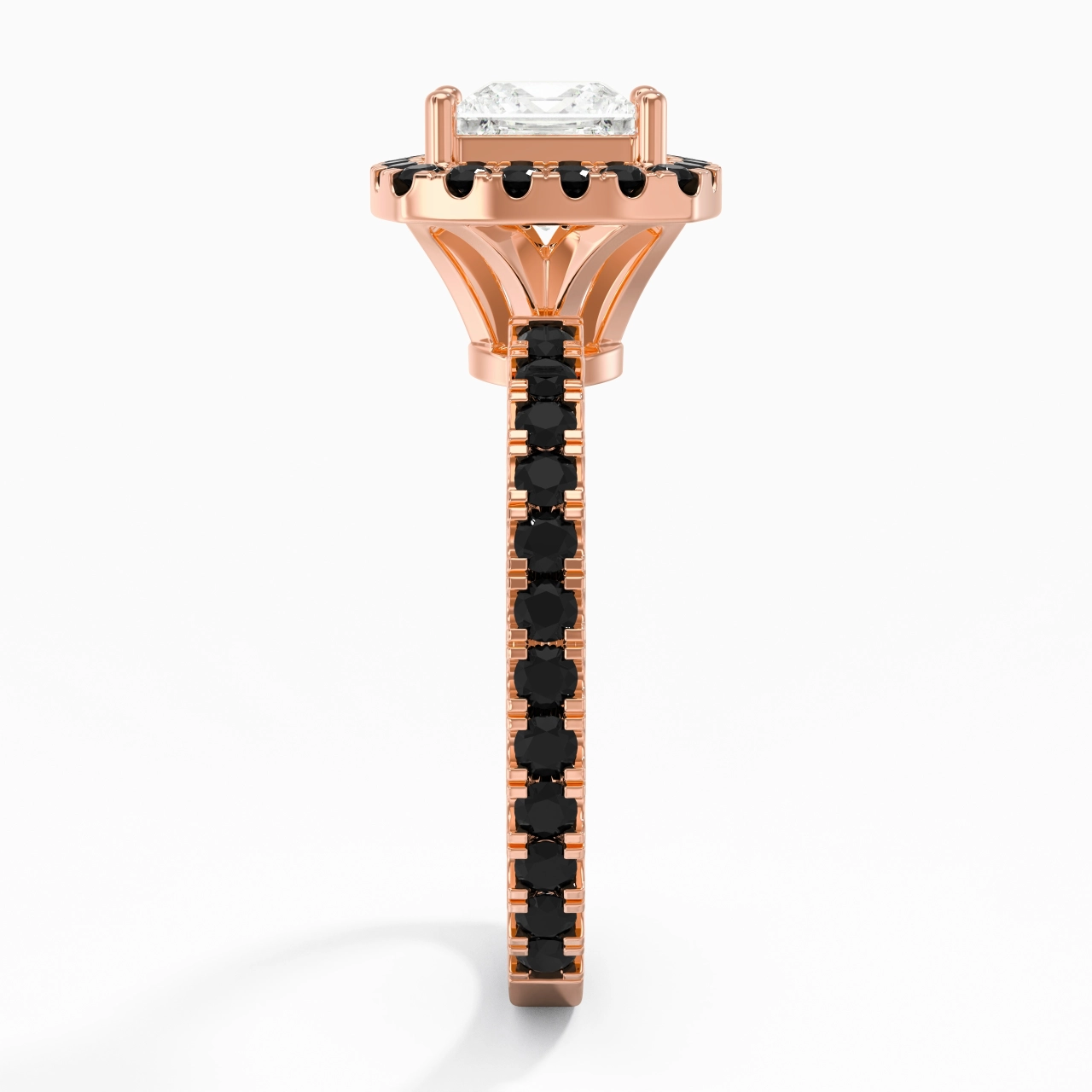 Delicado Princesa 1.00ct Circonio cúbico Anillo de Compromiso