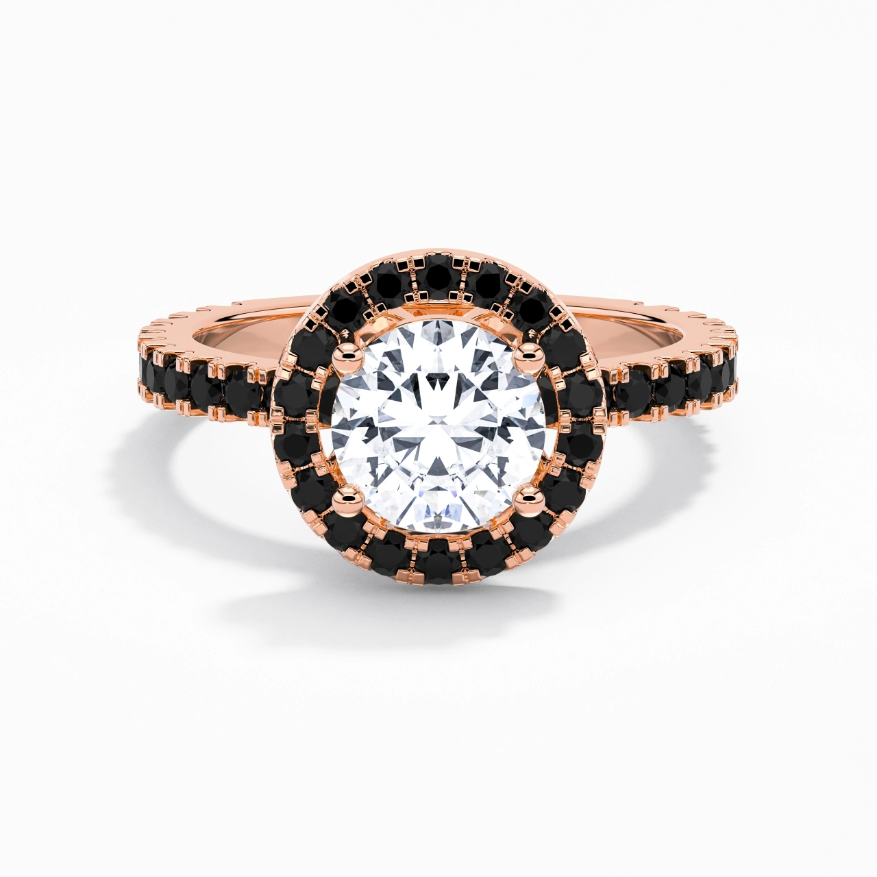 Delicado Redondo 1.50ct Circonio cúbico Anillo de Compromiso