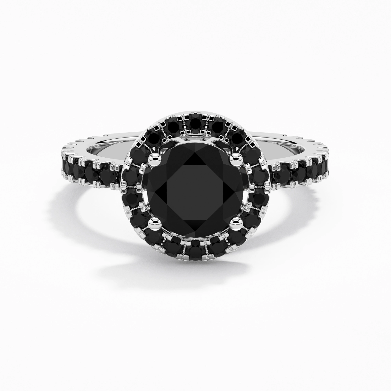 Delicado Redondo 1.50ct Circonio cúbico Anillo de Compromiso