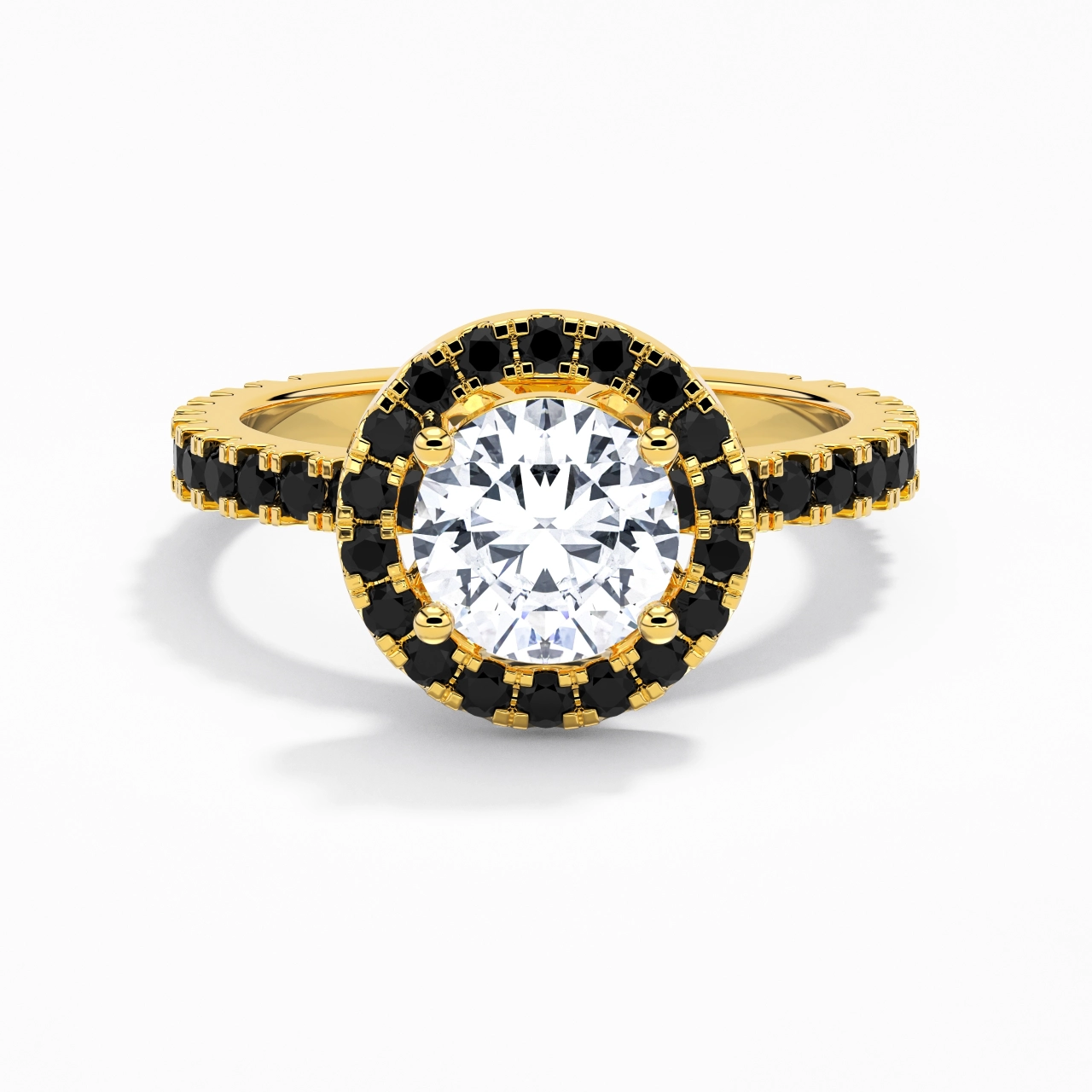 Delicado Redondo 1.50ct Circonio cúbico Anillo de Compromiso