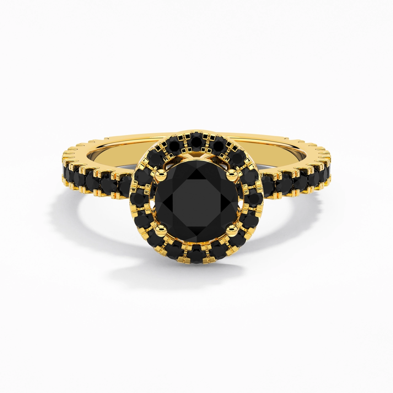 Delicado Redondo 1.00ct Circonio cúbico Anillo de Compromiso