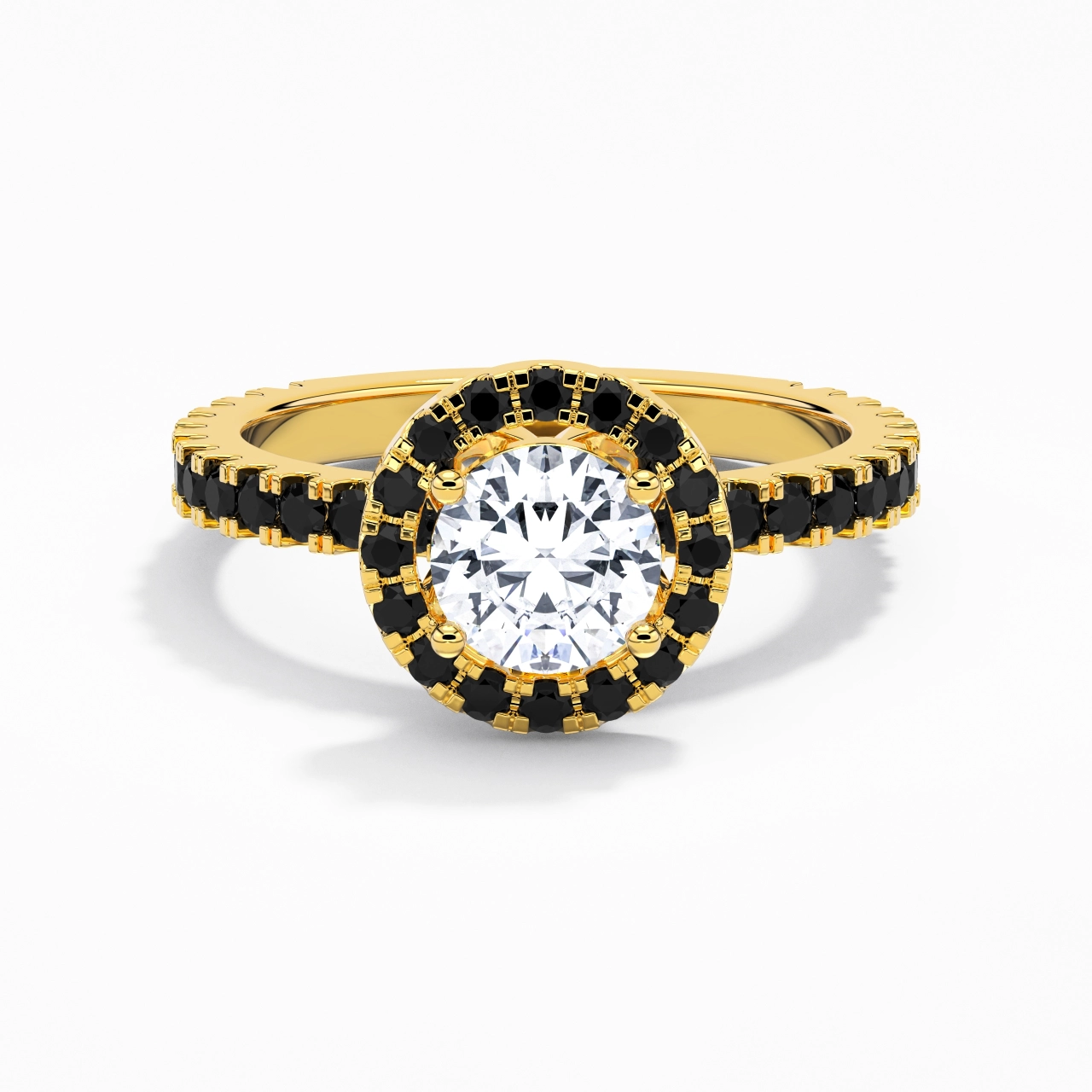 Délicat Rond 1.00ct Zircon cubique Bague de fiançailles