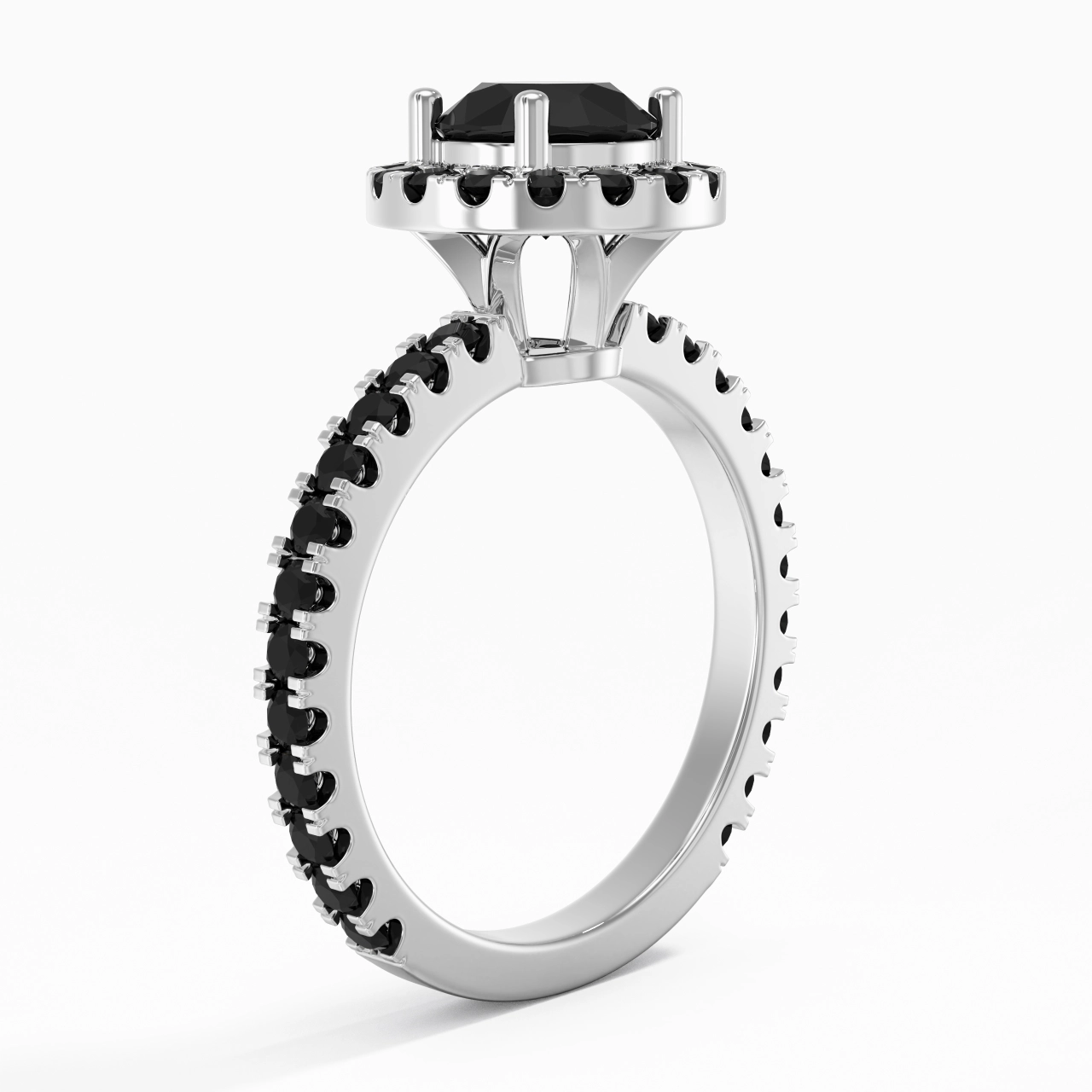 Delicado Redondo 1.00ct Circonio cúbico Anillo de Compromiso