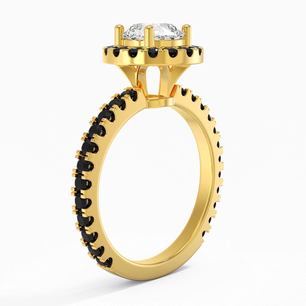 Délicat Rond 1.00ct Zircon cubique Bague de fiançailles