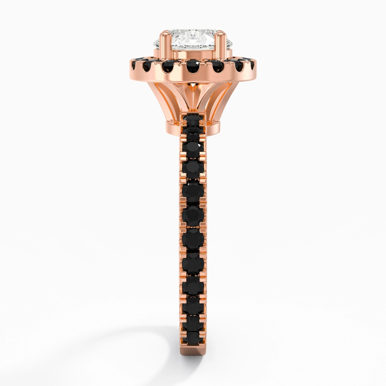 Delicado Redondo 1.00ct Circonio cúbico Anillo de Compromiso