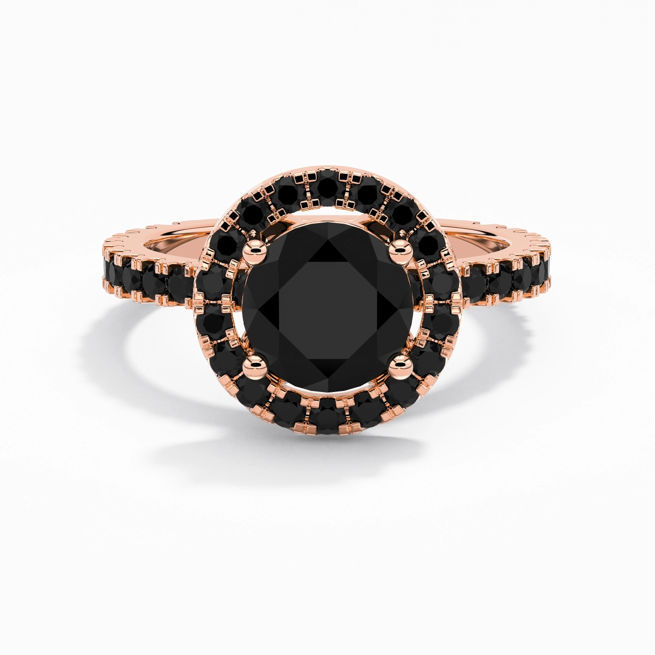 Delicado Redondo 2.00ct Circonio cúbico Anillo de Compromiso