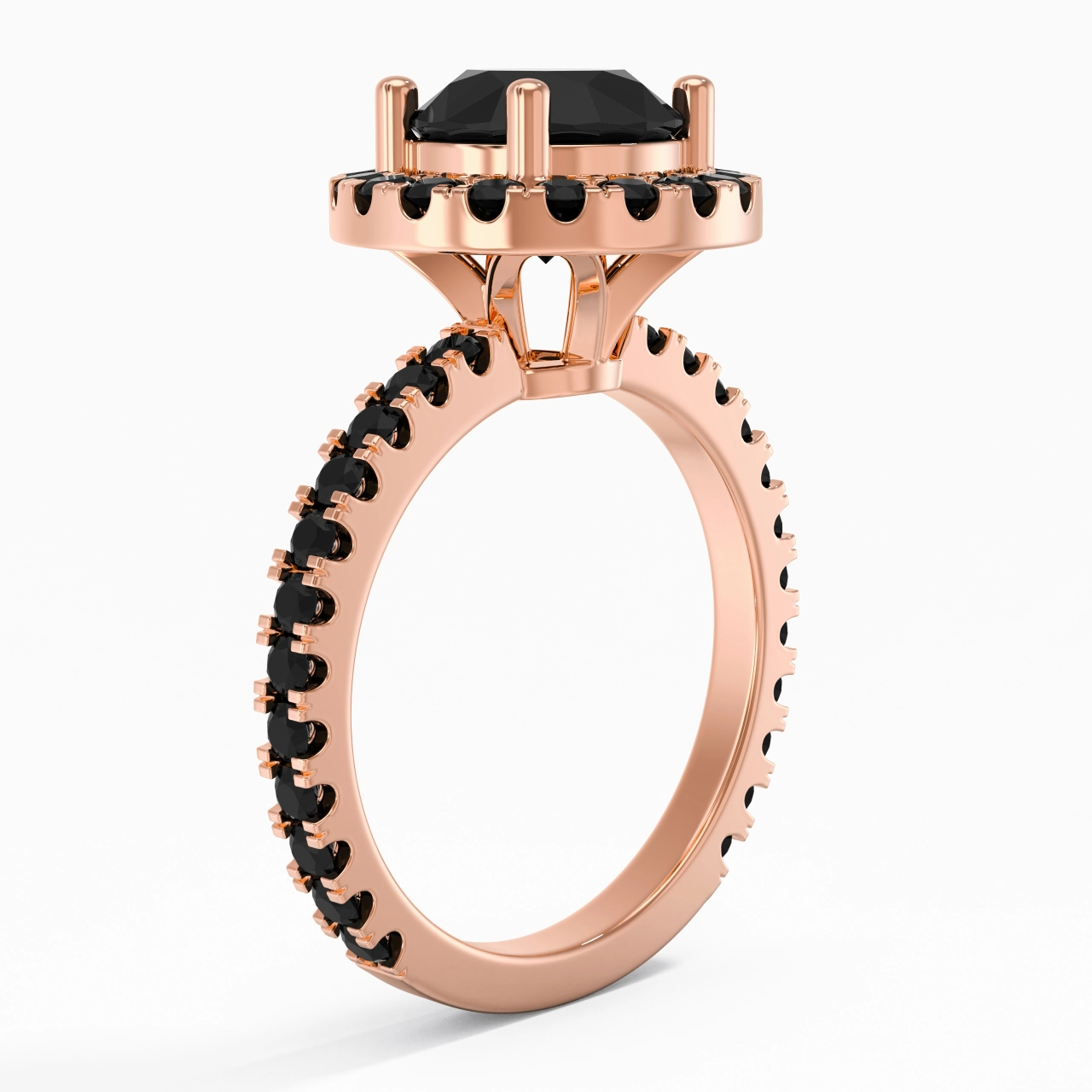 Delicado Redondo 2.00ct Circonio cúbico Anillo de Compromiso