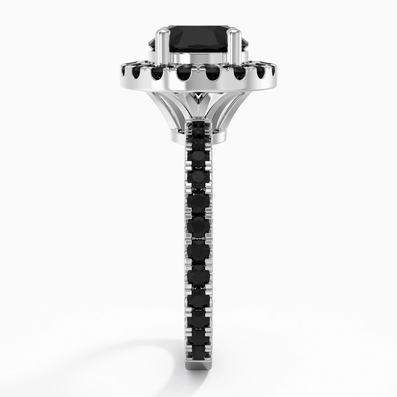 Delicado Redondo 2.00ct Circonio cúbico Anillo de Compromiso