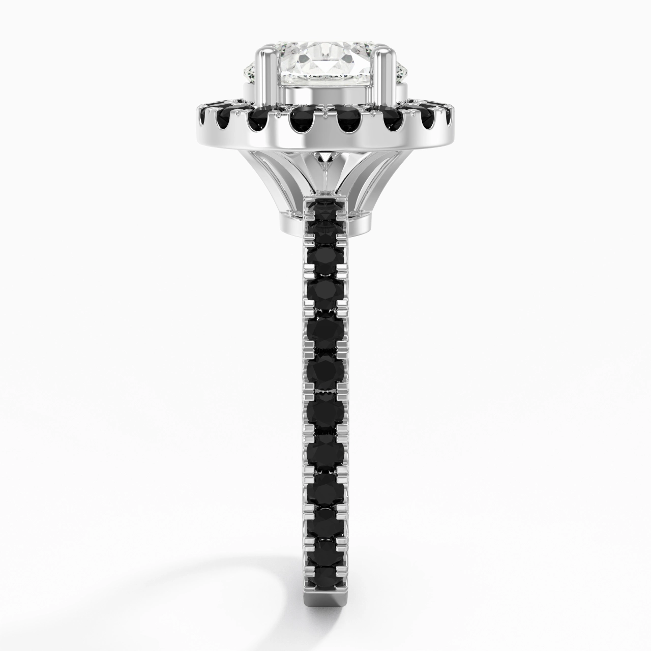 Delicado Redondo 2.00ct Circonio cúbico Anillo de Compromiso