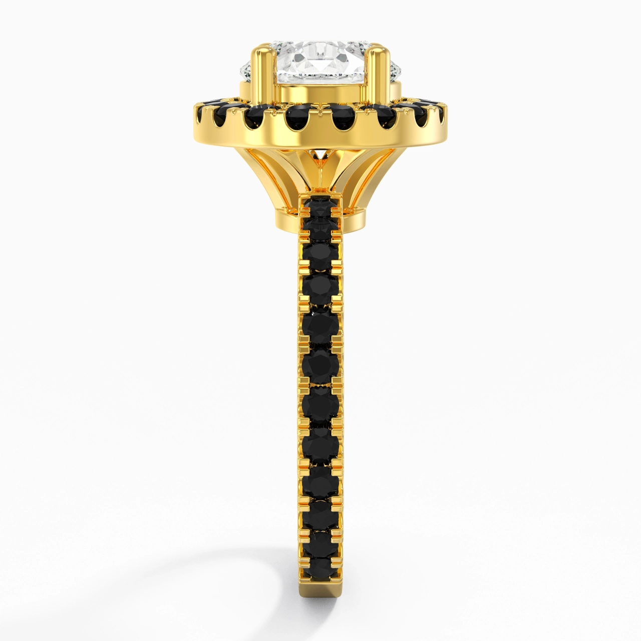 Delicado Redondo 2.00ct Circonio cúbico Anillo de Compromiso