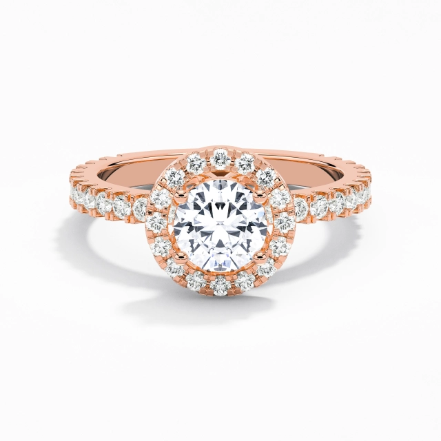 Delicate Round 1.00ct Moissanite Engagement Ring