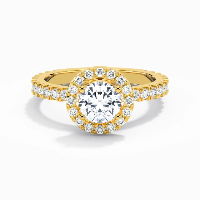 Delicate Round 1.00ct Moissanite Engagement Ring