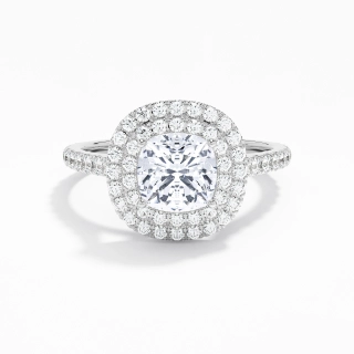 Luxury Cushion 1.00ct Moissanite Engagement Ring