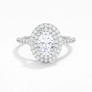 Luxury Oval 1.00ct Moissanite Engagement Ring