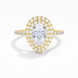 Luxury Pear 1.00ct Moissanite Engagement Ring