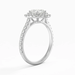 Luxury Round 1.00ct Moissanite Engagement Ring