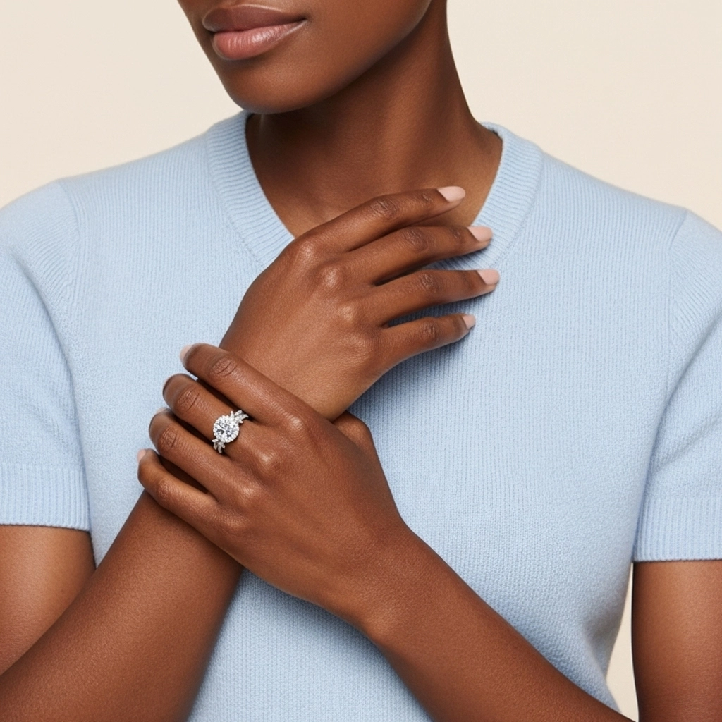 Nature Round 1.50ct Moissanite Engagement Ring