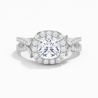 Nature Cushion 2.00ct Moissanite Engagement Ring