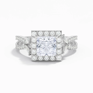 Nature Princess 1.50ct Moissanite Engagement Ring