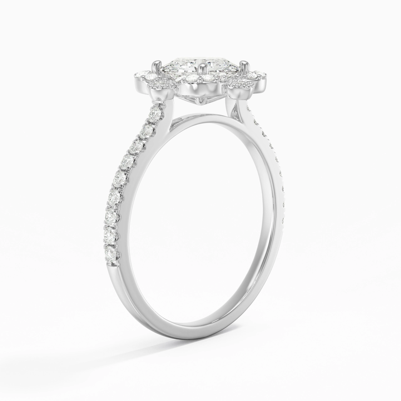 Rétro Rond 1.00ct Moissanite Bague de fiançailles Signet Bague de fiançailles