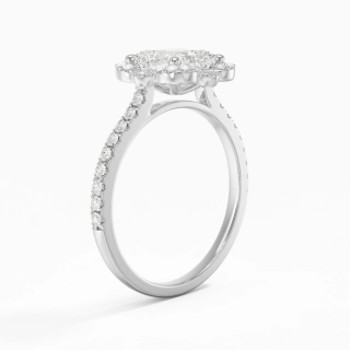 Rétro Asscher 1.50ct Moissanite Bague de fiançailles