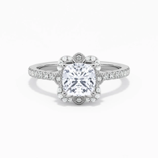 Vintage Cushion 1.50ct Moissanite Engagement Ring