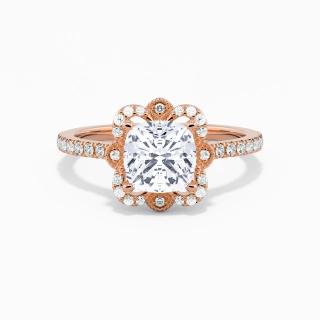 Rétro Coussin 2.00ct Moissanite Bague de fiançailles