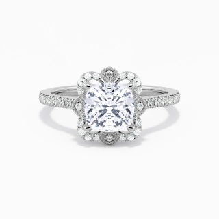 Vintage Cushion 2.00ct Moissanite Engagement Ring