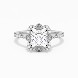 Vintage Princess 1.50ct Moissanite Engagement Ring