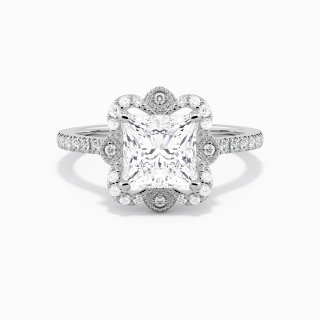 Vintage Princess 2.00ct Moissanite Engagement Ring