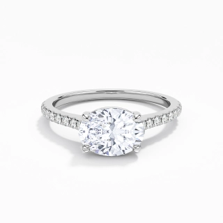 1.50ct Moissanite Engagement Ring 14K White Gold