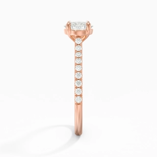 1.50ct Moissanite Engagement Ring 14K Rose Gold