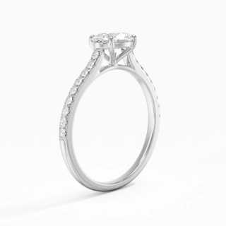 1.00ct Moissanite Bague de fiançailles Platine