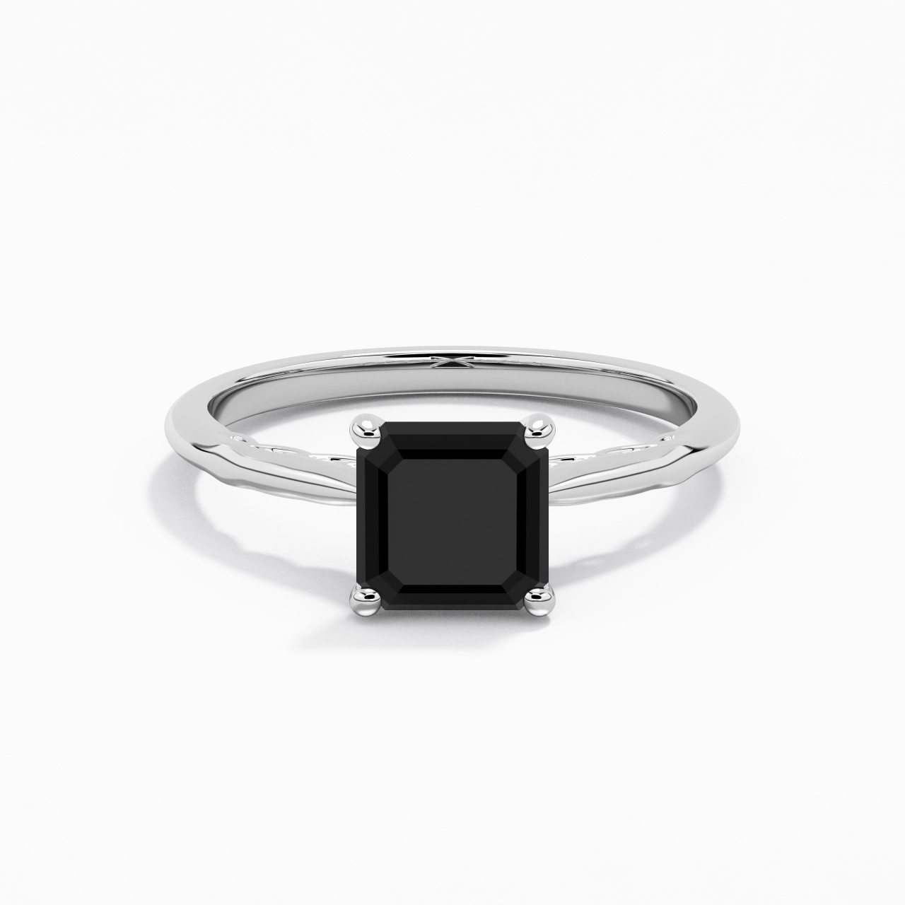 Sobre Asscher 1.50ct Zircon cubique Bague de fiançailles