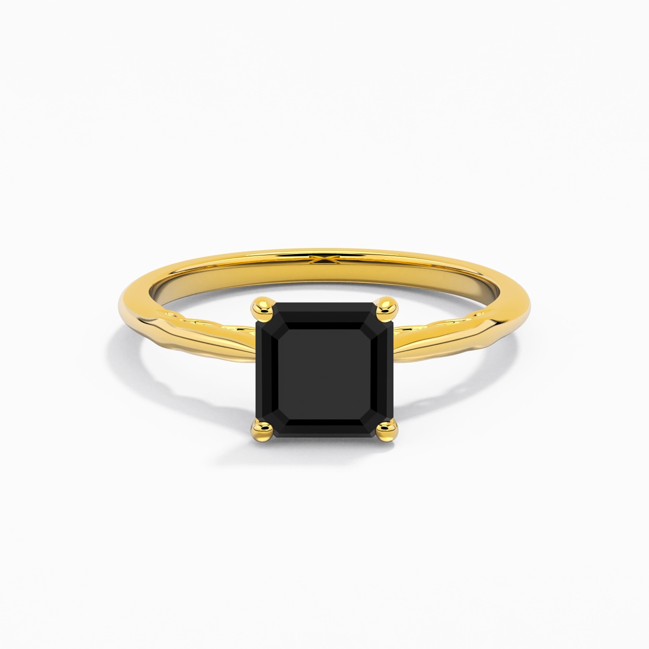 Sobre Asscher 1.50ct Zircon cubique Bague de fiançailles