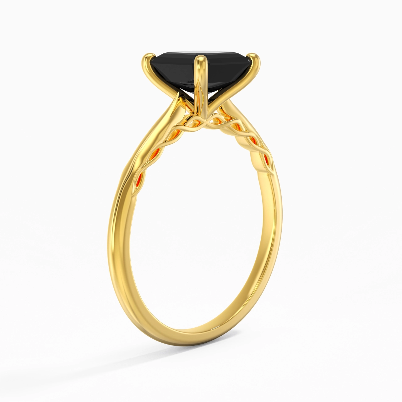 Understated Asscher 1.50ct Cubic Zirconia Engagement Ring