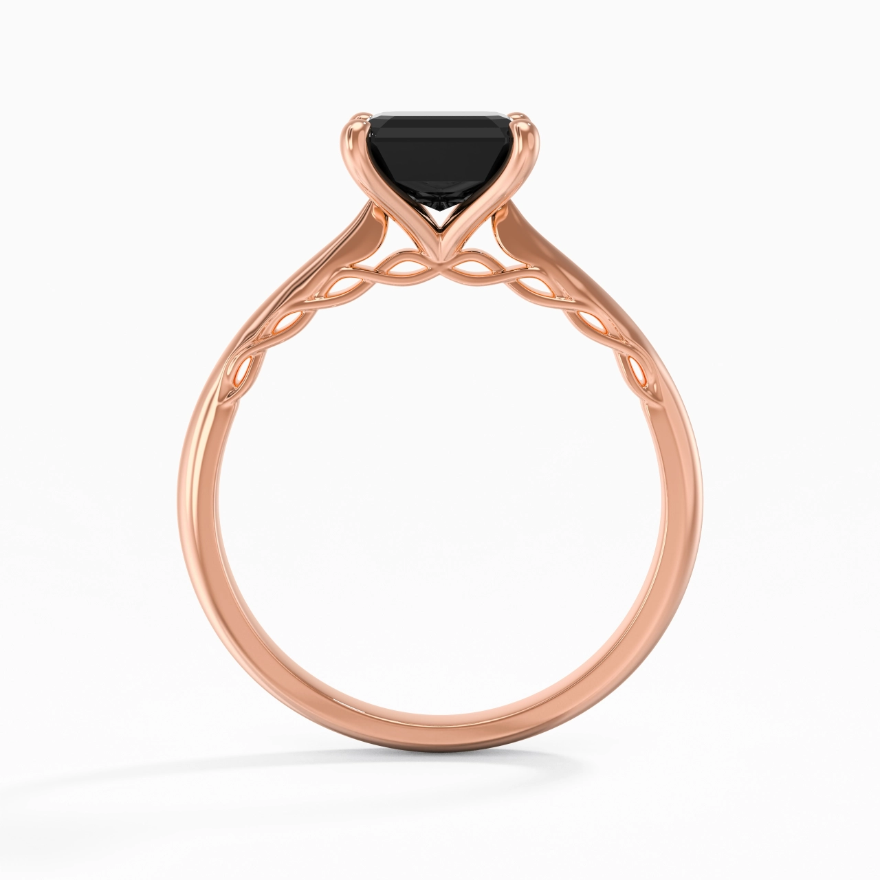 Understated Asscher 1.50ct Cubic Zirconia Engagement Ring