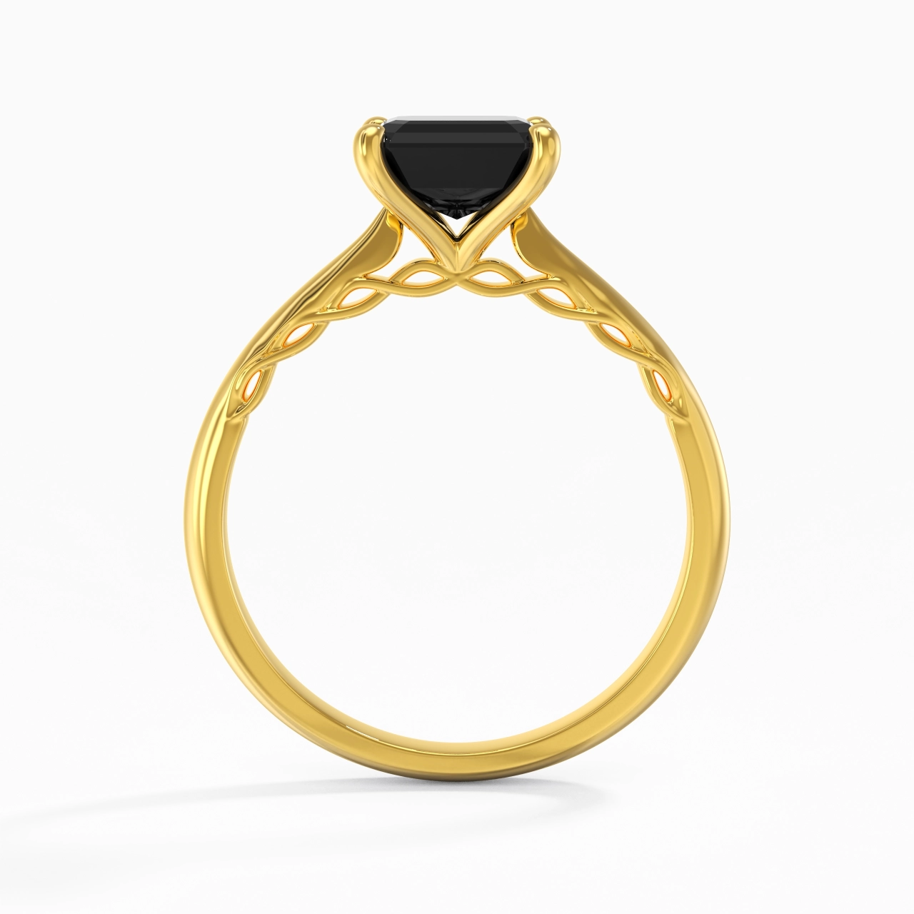 Sobre Asscher 1.50ct Zircon cubique Bague de fiançailles