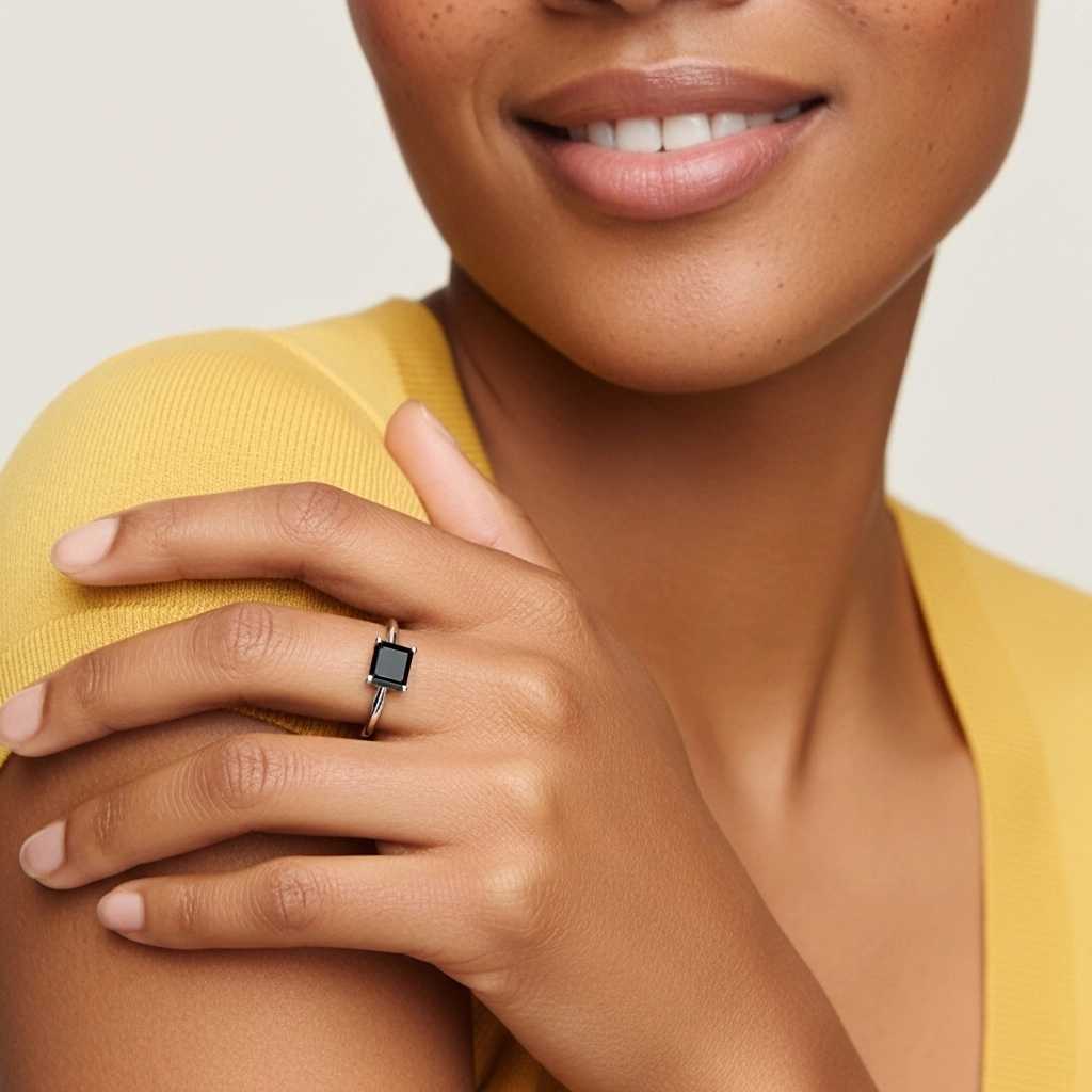 Understated Asscher 1.00ct Cubic Zirconia Engagement Ring