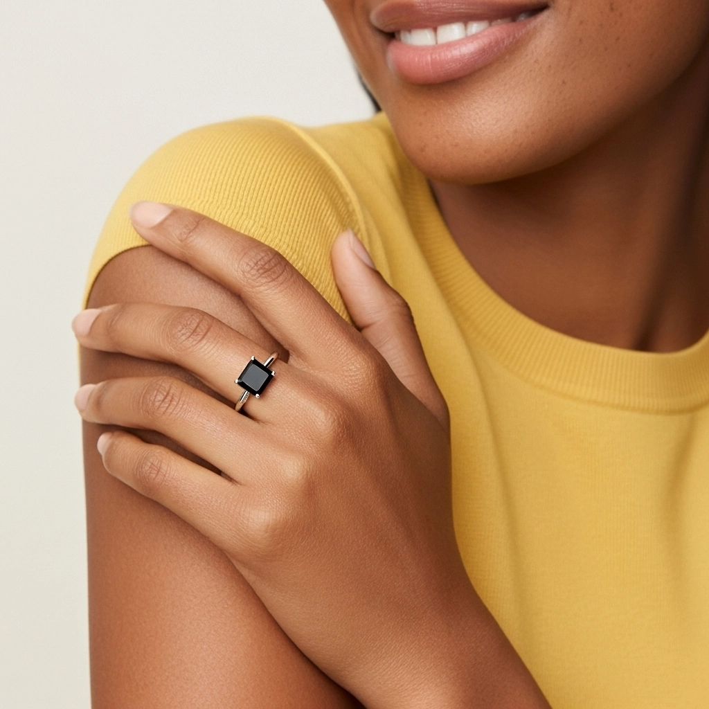 Understated Asscher 1.00ct Cubic Zirconia Engagement Ring