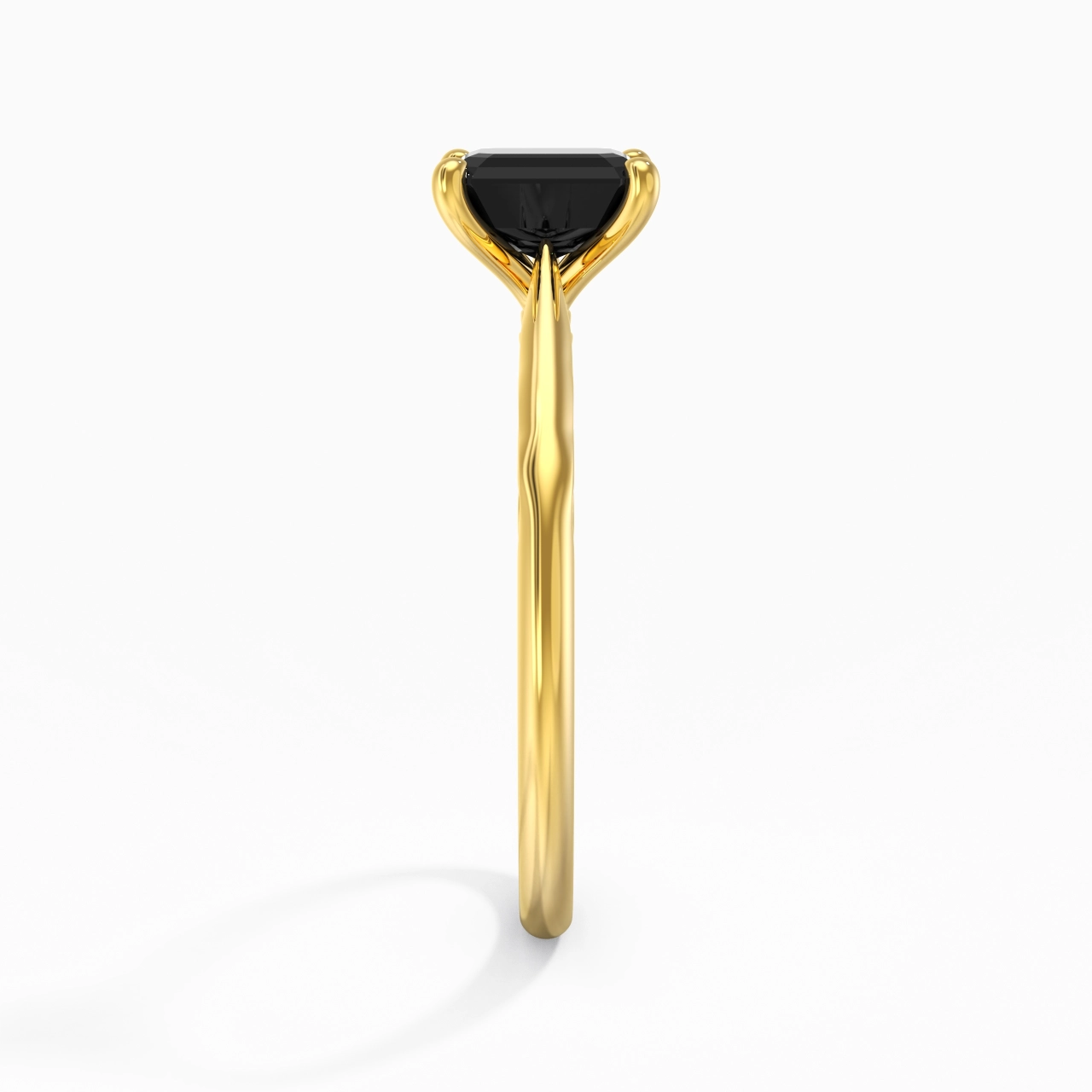 Sobre Asscher 1.00ct Zircon cubique Bague de fiançailles