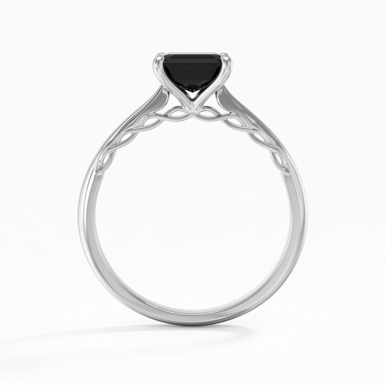 Understated Asscher 1.00ct Cubic Zirconia Engagement Ring