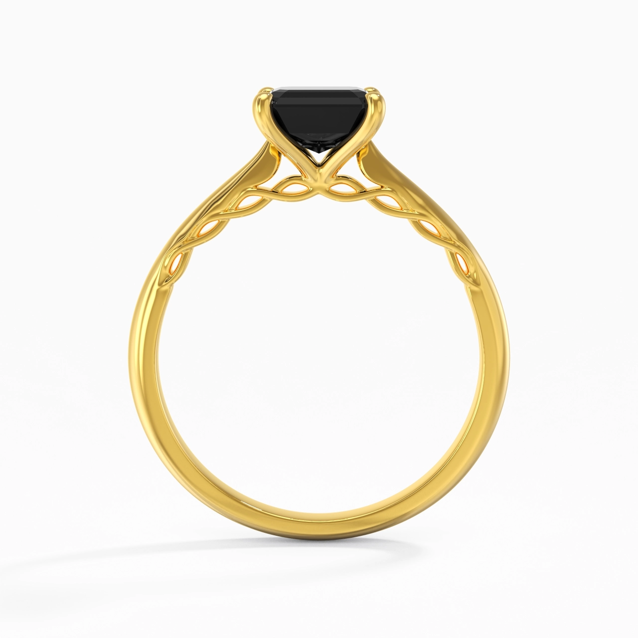 Sobrio Asscher 1.00ct Circonio cúbico Anillo de Compromiso