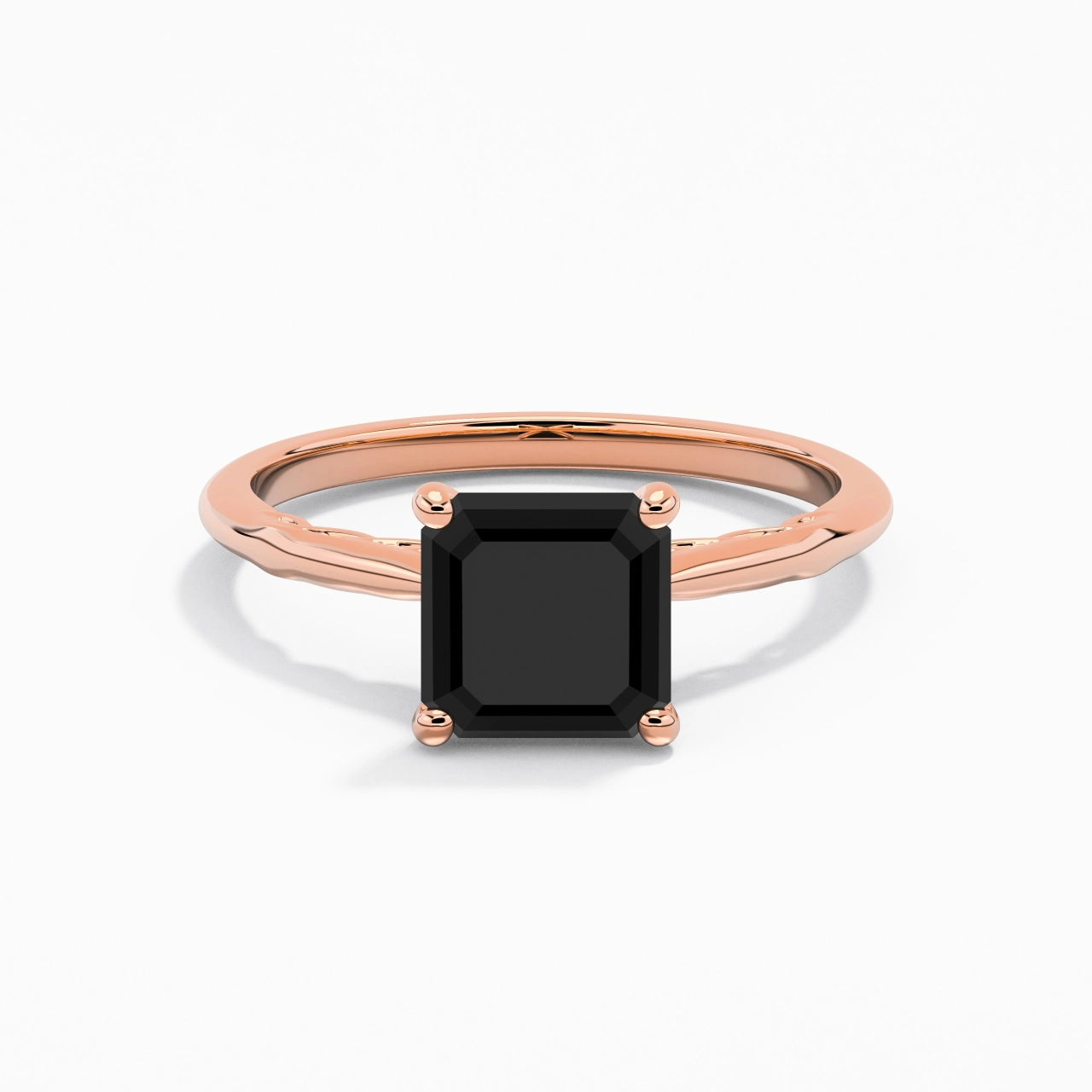 Sobre Asscher 2.00ct Zircon cubique Bague de fiançailles